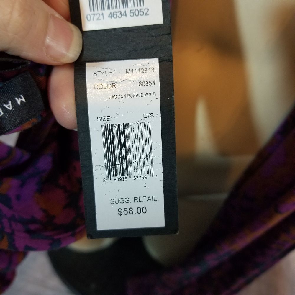 Marc Jacobs Amazon Purple Multi-Colored Scarf - Picture 4 of 5